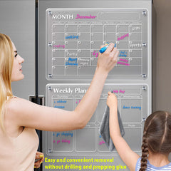 Magnetic Transparent Dry Erase Weekly Meal Planner