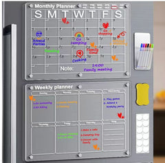 Magnetic Transparent Dry Erase Weekly Meal Planner