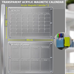Magnetic Transparent Dry Erase Weekly Meal Planner