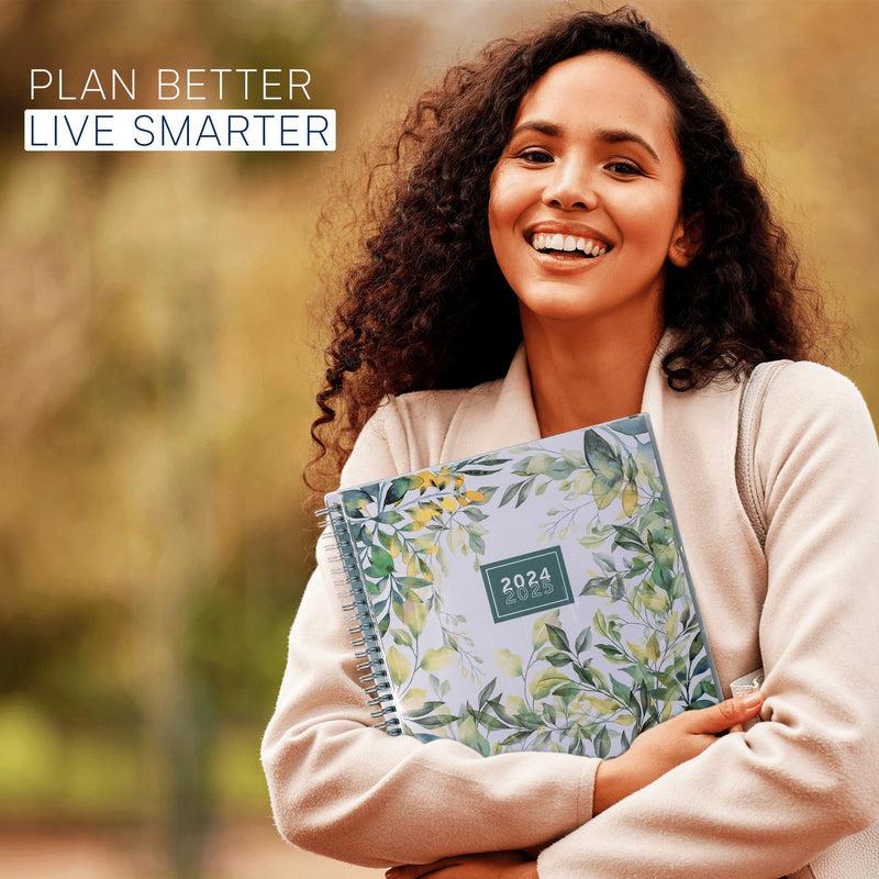 Aesthetic Planner Academic Year July 2024 June 2025 8.5x11 inch Floral Planner