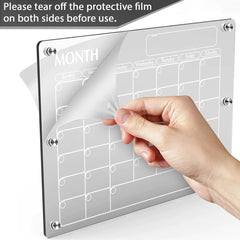 Magnetic Transparent Dry Erase Weekly Meal Planner