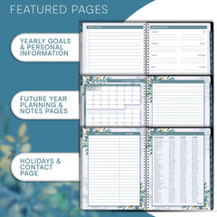 Aesthetic Planner Academic Year July 2024 June 2025 8.5x11 inch Floral Planner