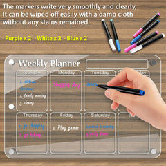 Magnetic Transparent Dry Erase Weekly Meal Planner