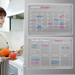 Magnetic Transparent Dry Erase Weekly Meal Planner